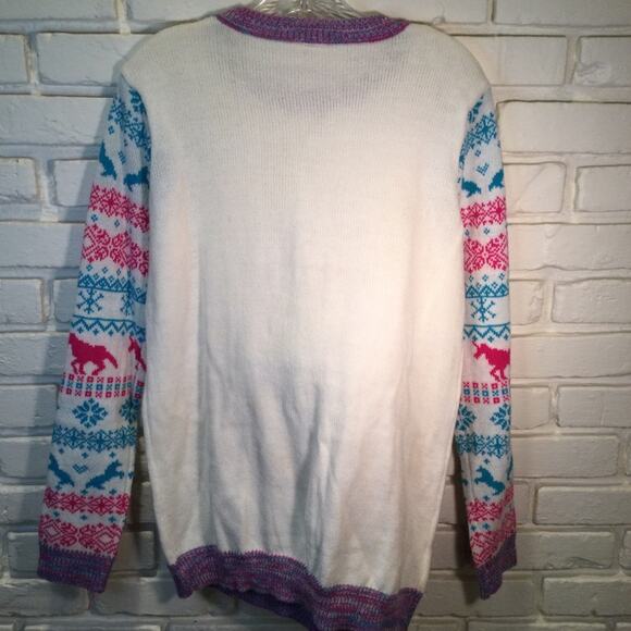 Ugly Christmas Sweater Unicorn themed juniors XXL - Picture 5 of 6
